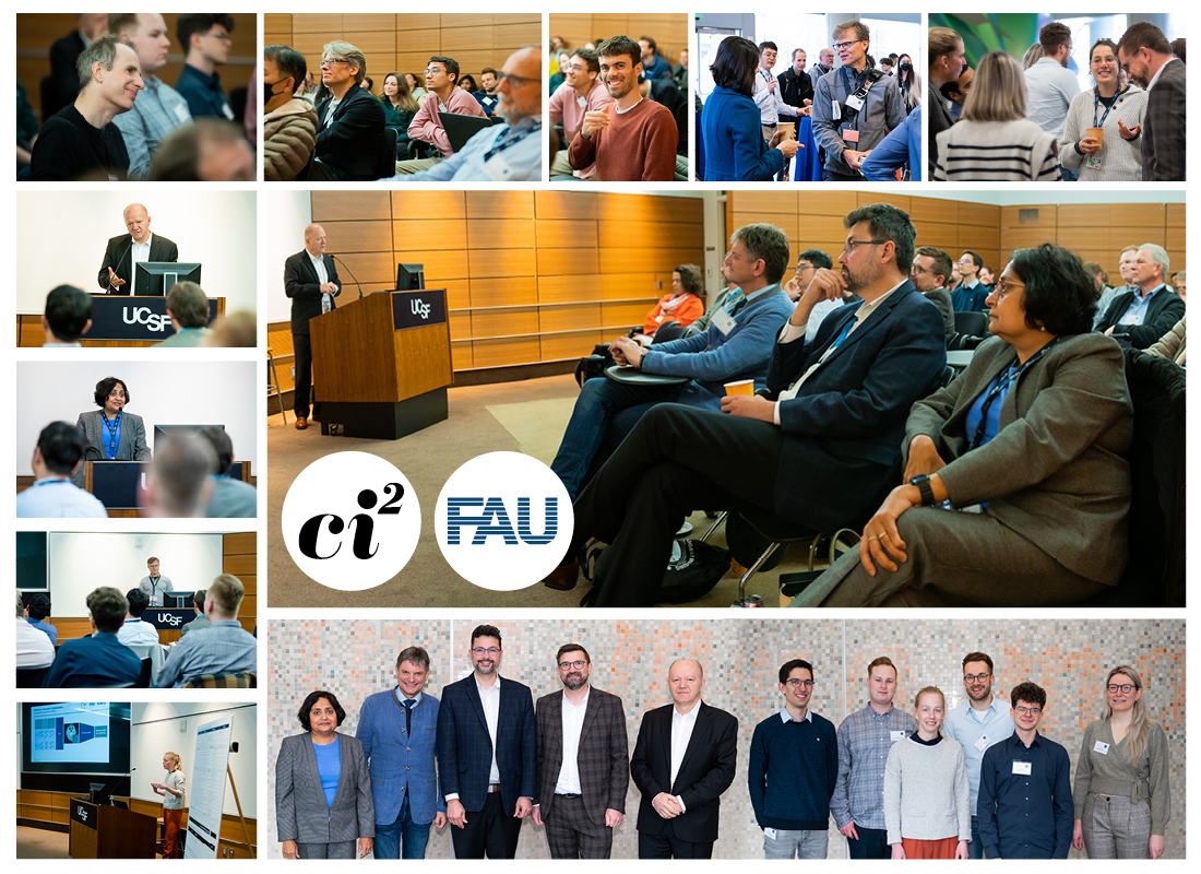 Collage of image from scientific sessions inaugurated a new collaboration with Friedrich-Alexander University (FAU) of Erlangen-Nürnberg, Germany, and helped mark the ci2’s third anniversary celebrations
