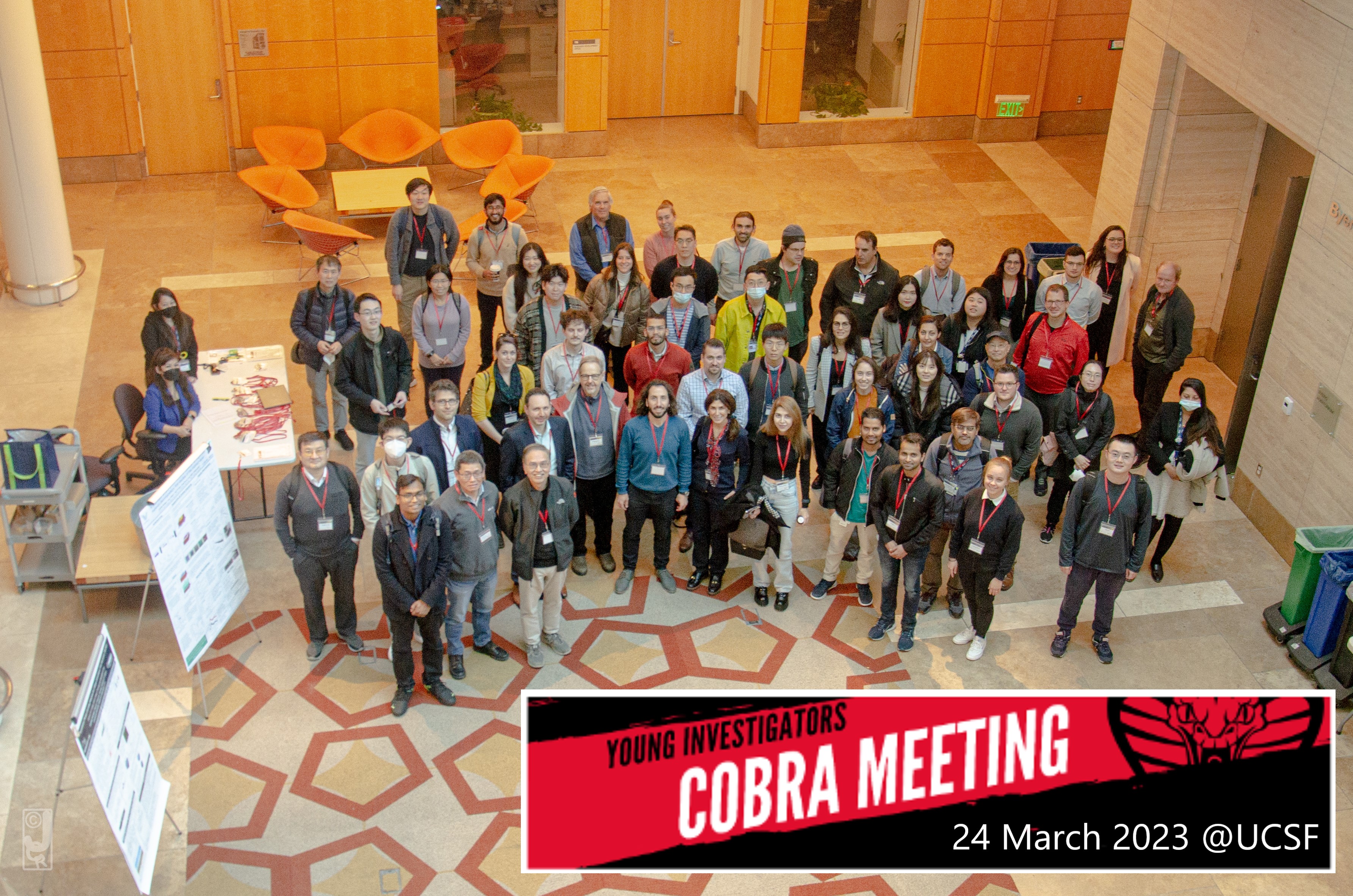 group of people at the COBRA event