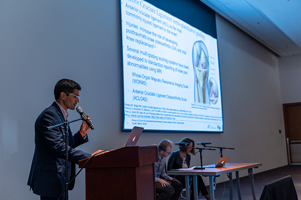 Nikan Namiri presented on deep learning as a means of standardizing ACL grading at the 16th Annual UCSF Radiology Research Symposium, October 8, 2019.