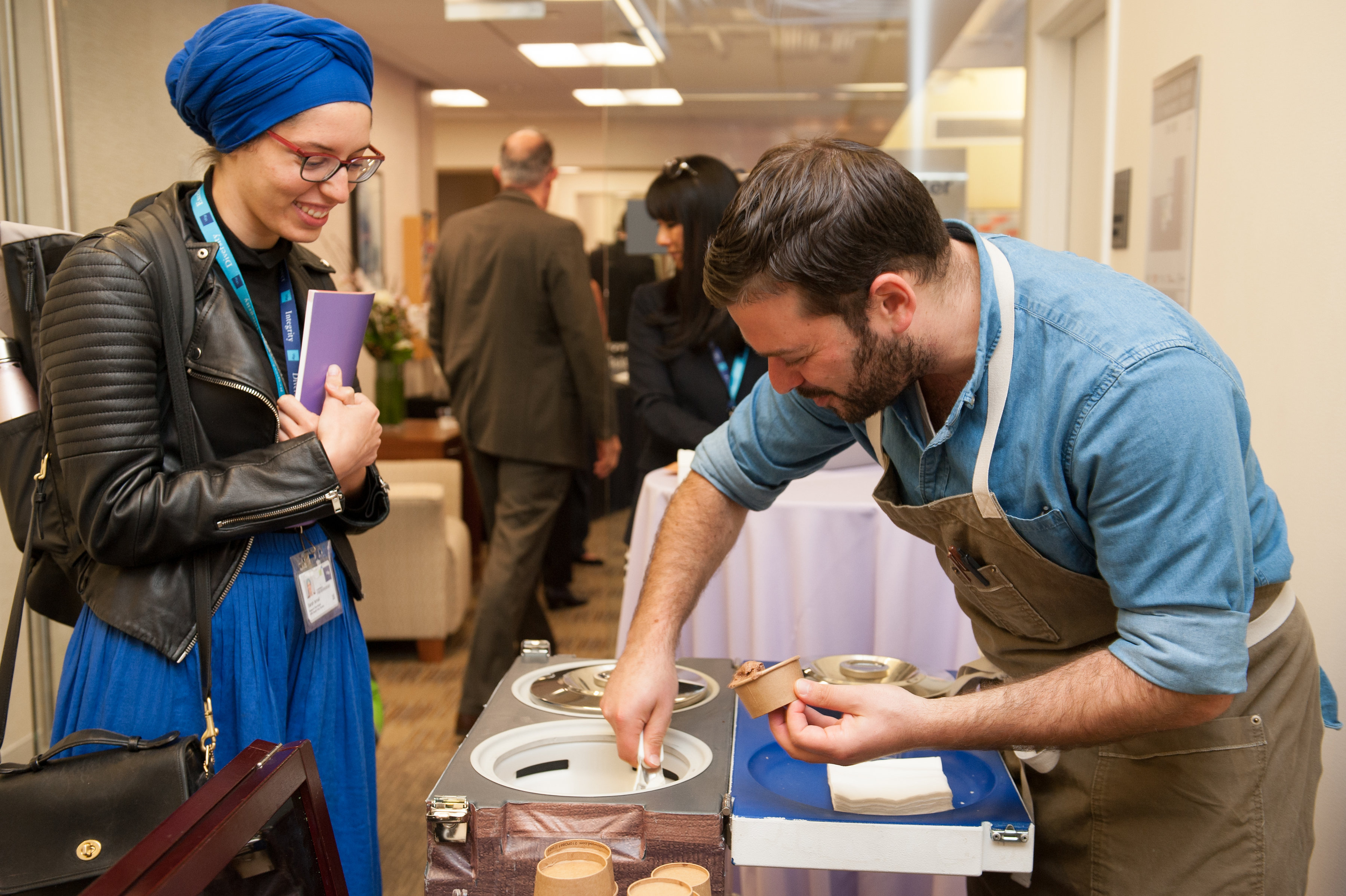 Enjoying food and drink from The Organic Wine Company, Young’s Market Company, Boulibar and La Mar Cebicheria Peruana.