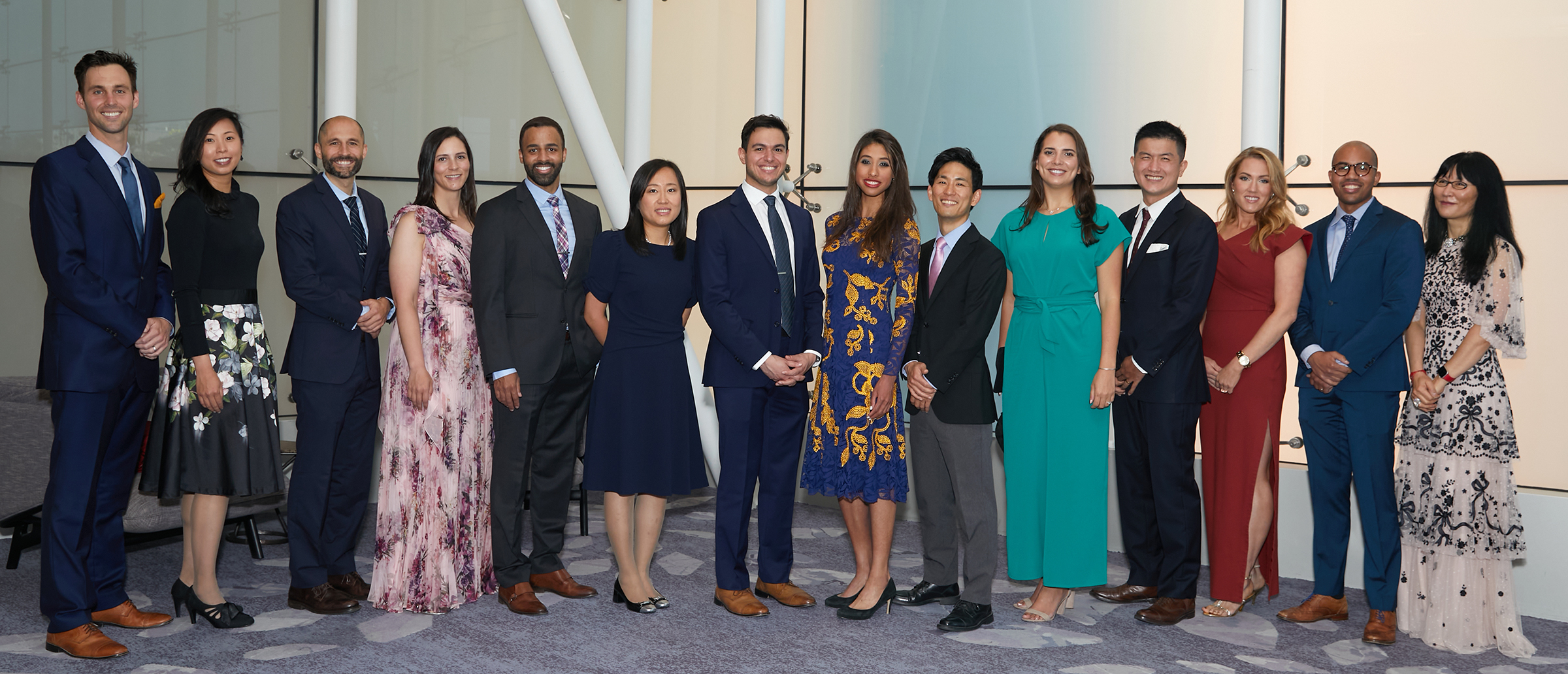 Left to right: Kevin Sweetwood, MD, Maggie Chung, MD, Eric Mastria, MD, Alyssa McNamara, MD, Zachary Walker, MD, Yan Li, MD, Omar Hassan, MD, Jeanette Mathieu, MD, Yusuke Yagi, MD, Jamie Holtz, MD, Allen Ye, MD, PhD, Samantha Pisani Petrucci, MD, PhD, Andrew Taliaferro, MD, Program Director Soonmee Cha, MD. Not pictured, Joelle Harwin, MD.