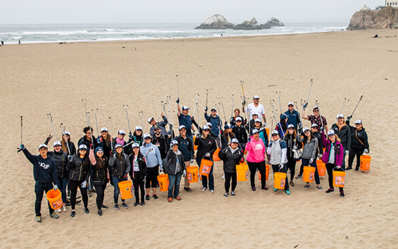 Community beach clean-up