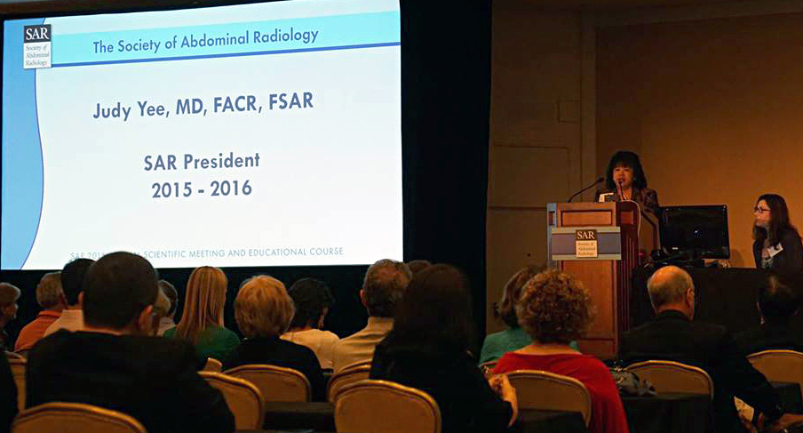 Dr. Judy Yee assumes the presidency of the Society of Abdominal Radiology at the March 2015 annual meeting, San Diego, CA.