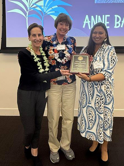 Anne Bartoletti receives Malena Ryan Award