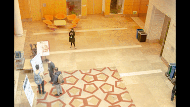 people walking around COBRA event