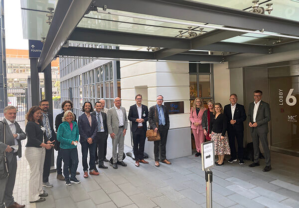 From left to right: Alexander Schmitt; Kerstin Müller, PhD, (Siemens); Christian Eusemann, PhD; Ates Gürpinar (MP); Bettina Müller (MP); Javier Villanueva-Meyer, MD; Sean Woolen, MD; Alastair Martin, PhD; Jörg Schneider (MP); Stephan Pilsinger (MP); Rainer Büscher; Dr Kirsten Kappert-Gonther (MP, delegation lead); Heike Engelhardt (MP); Kristine Lütke (MP); Erwin Rüddel (MP); Burkhard Blienert (Commissioner). German MPs visit with UCSF Radiology