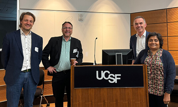 L-R: Jan-B. Hövener, Daniel Vigneron, Claus-C. Glüer, Sharmila Majumdar Jan-B. Hövener, Daniel Vigneron, Claus-C. Glüer, Sharmila Majumdar