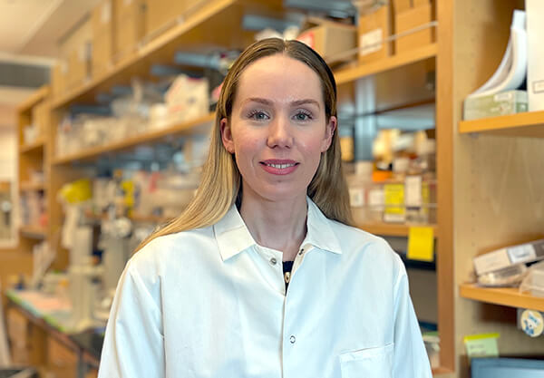 Celine Taglang in her lab space