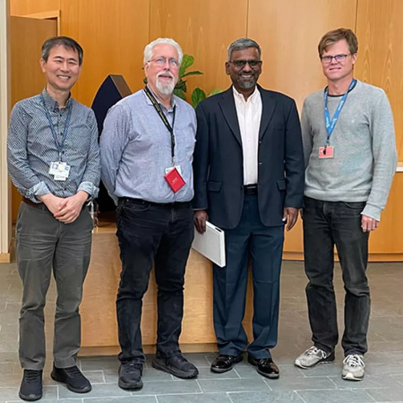 Bruce Hasegawa Memorial Lecture (L-R): Drs. Youngho Seo, Henry Vanbrocklin, Srinivasan Vedantham, Peder Larson