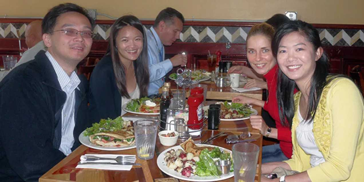 people having dinner with each other