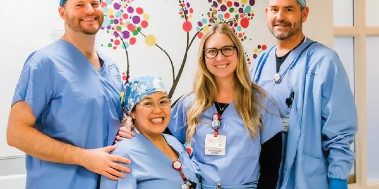 Left to Right: Wes Maupin-RN, Celila Villar - RN, Michelle Devaux - RN, Mike Wollslair - RN