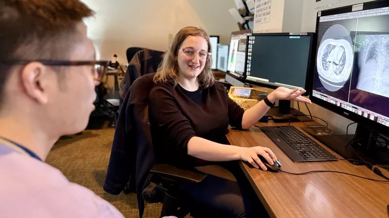 Cardiothoracic Imaging radiologist working with a fellow.