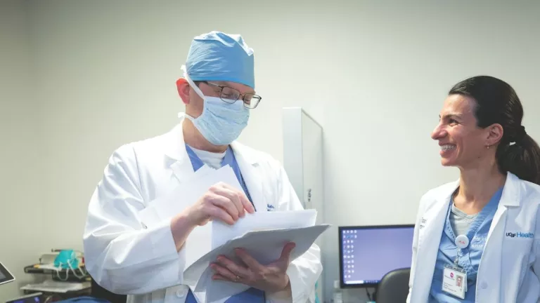 Dr. Steaven Hetts in the Neurendovascular Surgery suite.