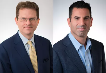 Left to right: Steven Hetts, MD, FACR, from UCSF Radiology and Adib Abla, MD, from UCSF Neurosurgery