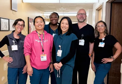Sonographers Jane Glover, Angela Lee, Evette Iweka, Soyeon Lind, Jason Rouse, and Catherine Lindo-Evensen.