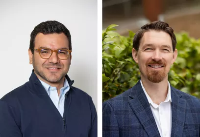 Two side-by-side professional headshots of men.