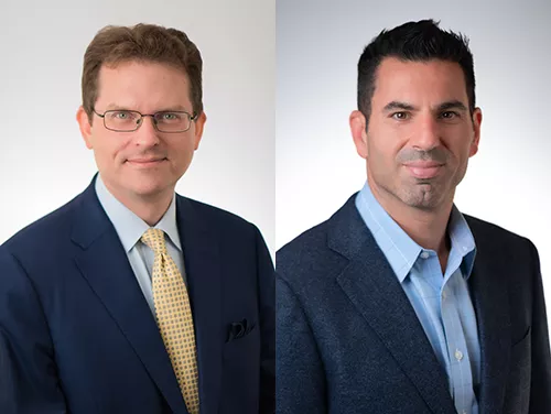 Left to right: Steven Hetts, MD, FACR, from UCSF Radiology and Adib Abla, MD, from UCSF Neurosurgery