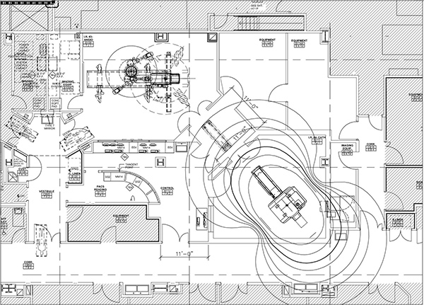 Design blueprint of the MRI and angiography suites at ZSFG hospital
