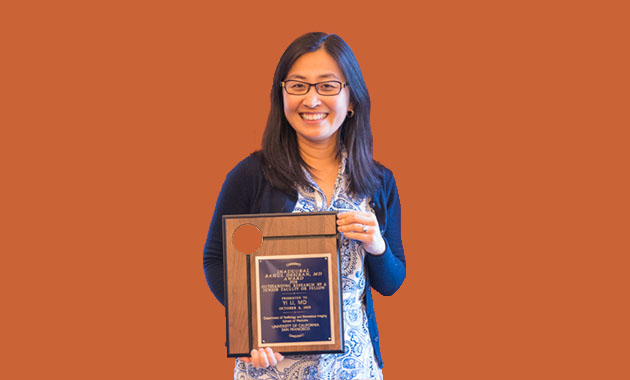Yi Li, MD, winner of the inaugural Rahul Desikan, MD Award